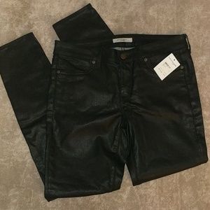 RICH & SKINNY Black, leather-like, skinny jeans
